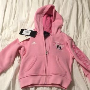 Pink NY Yankees 3T adidas hoodie